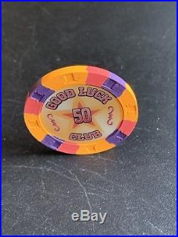25 Paulson Tophat & Cane Clay Poker Chips Good Luck Club