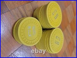 25 vintage clay poker chips