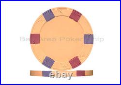 25 x New Real Clay Poker 10g Chips Orange + 1 Paulson Top Hat & Cane $100