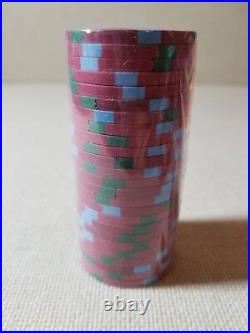 25 x New Real Clay Poker 10g Chips Red + 1 Paulson Top Hat & Cane $100