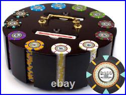 300 Count Claysmith'The Mint' Poker Chips Set in Round Carousel Case