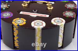 300 Count Claysmith'The Mint' Poker Chips Set in Round Carousel Case