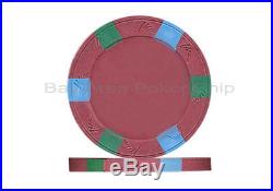 300 pc x New Real Clay Poker 10g Chips Red + 1 Paulson Top Hat & Cane $100