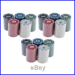 300x Casino Fun Home Gift Poker Chips Tokens Clay Bright Colors 3.9cm Type