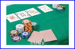320 Piece Pro Poker Clay Poker Set 2X Plastic Cards with Cutting Cards Re