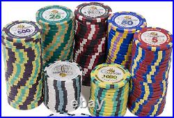 320 Piece Pro Poker Clay Poker Set 2X Plastic Cards with Cutting Cards Reinf