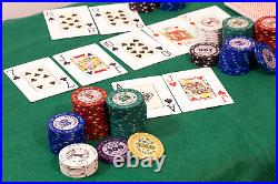 320 Piece Pro Poker Clay Poker Set 2X Plastic Cards with Cutting Cards case