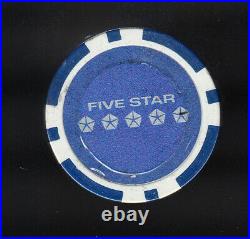 4 Poker Chip Rolls (50 Count Each) Chrysler 5 Star Dealership Only Clay Red Blue