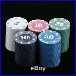 400Pcs/Set Chip Poker Vegas Set Cards Games Poker Tokens Clay 5/10/20/50/100