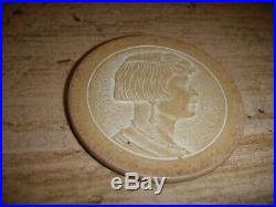 434 RARE Clay POKER CHIPS WOMEN'S HEAD Mold Clay /COMPOSITE /BAKELITE/PLASTIC