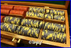 499 CLAY ASM Marion & Co Poker Chips Elephant and Crown Mold Great Playable lSet