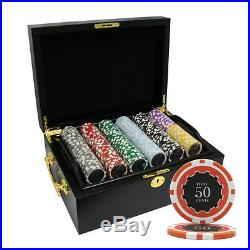 500 14g Eclipse Casino Clay Poker Chips Set Mahogany Case Custom Build