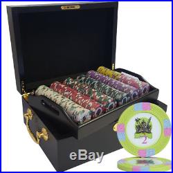 500 14g Knights Casino Clay Poker Chips Set Mahogany Case Choose Denominations