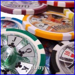 500 Ben Franklin Poker Chips Set with Aluminum Case Pick Denominations