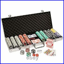 500 Count Ace Casino Poker Set 14 Gram Clay Composite Chips Aluminum Case Cards