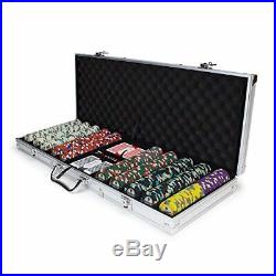 500 Count Showdown Poker Set 13.5 Gram Clay Composite Chips with Aluminum & &