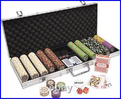 500 Count'The Mint' Poker Chips in Aluminum Carrying Case, 13.5G Clay Composite