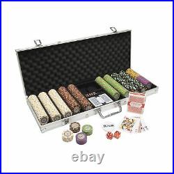 500 Count'The Mint' Poker Chips in Aluminum Carrying Case, 13.5g Clay Compos