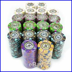 500 Count'The Mint' Poker Chips in Aluminum Carrying Case 13.5g Clay Composi