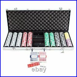 500 Count The Ultimate Poker Set 14 Gram Clay Composite Chips with Alumin