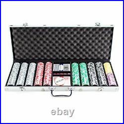 500 Count The Ultimate Poker Set 14 Gram Clay Composite Chips with Aluminum