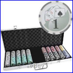 500 Ct Yin Yang 13.5 Gram Clay Poker Chip Set with Aluminum Case