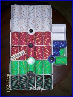 500 Mixed Denomination Jack Cincinnati Real Paulson Clay Poker Chips RHC LOOK