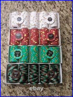 500 Mixed Denomination Jack Cincinnati Real Paulson Clay Poker Chips THC/RHC