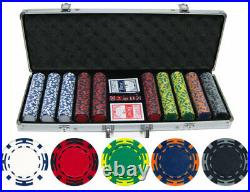 500 Piece 14g Z Striped Clay Poker Chips