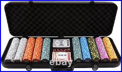 500 Piece Crown 13.5 Gram Casino Clay Poker Set + Numbers Denomination