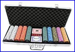 500 Piece Crown Casino 13.5g Clay Poker Chips