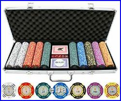 500 Piece Crown Casino 13.5g Clay Poker Chips