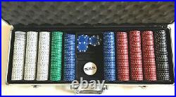 500 Poker Chip 10 Player Style Clay Casino Poker Chips withAluminum Case