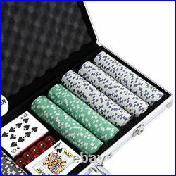 500 Poker Chips Set Clay Casino Chip Sets for Texas Holdem Blackjack with Case