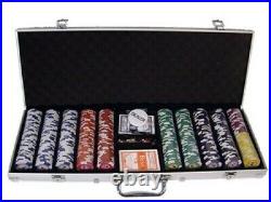 500 Tournament Pro Poker Chips Set with Aluminum Case Pick Denominations