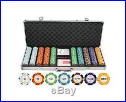500-piece Clay Poker Chips Set 13.5-gram Casino Games