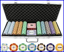 500Pc 13.5G Monte Carlo Clay Poker Chip Set Casino Grade 13.5G Poker Chips, T