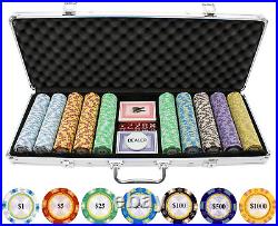500Pc 13.5G Monte Carlo Clay Poker Chip Set Casino Grade 13.5G Poker Chips, Tr