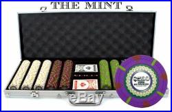 500ct. The Mint Clay Composite 13.5g Poker Chip Set in Aluminum Metal Carry Case