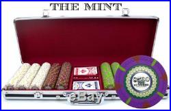 500ct. The Mint Clay Composite 13.5g Poker Chip Set in Black Aluminum Metal Case