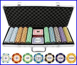 500pc 13.5g Monte Carlo Clay Poker Chip Set Casino Grade 13.5g Poker Chips