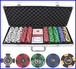500pc Roman Times Clay Poker Chips Set 5 Color Denomination Kids Adult Toys Game