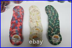 520 Paulson Top Hat & Cane $1-$5-$25 Clay Poker ChipsHorizons Edge Casino8 gms