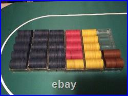 540 Vintage Clay Poker Chips 500 Paulson H&C/40 Horse Head Left