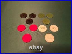 550 Vintage Clay Poker Chips TR King, Small Crown Mold