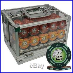 600 14g Yin Yang Clay Poker Chips Set Acrylic Case Y9