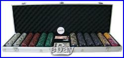 600 Ace King Suited 14g Clay Poker Chips Set with Aluminum Case Pick Chips