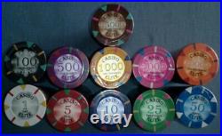 600 clay poker chips Triangle elite 14 gram choice of 11 denominations