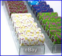 600ct. Rock & Roll Clay Composite 13.5g Poker Chip Set in Acrylic Case
