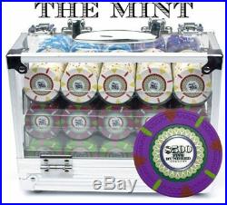 600ct. The Mint Clay Composite 13.5g Poker Chip Set in Acrylic Case
